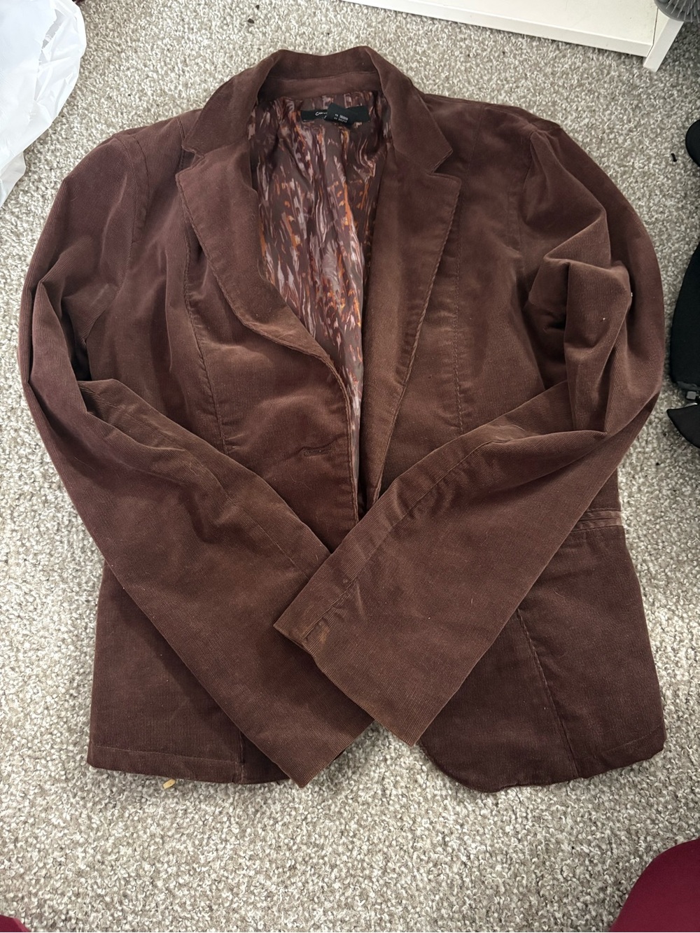Calvin Klein Jeans Brown Corduroy Blazer